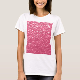 T-shirt Rose faux éclats scintillants rose clair