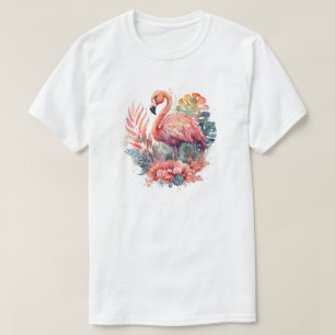 T-shirt rose Flamingo