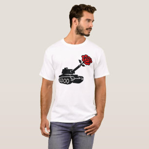 T-shirt Rose floral Tank anti-pacifisme de guerre