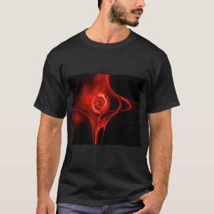 T-shirt ROSE FRACTAL, rouge