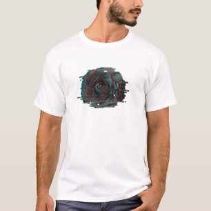 T-shirt Rose Glitch
