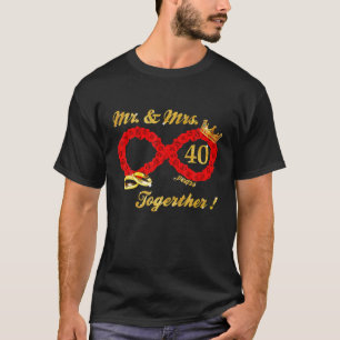 T-shirt Rose M. Mme Infinite Love Together Marié Couple