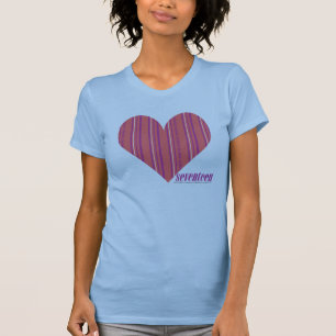 T-shirt Rose mince 3 de rayures