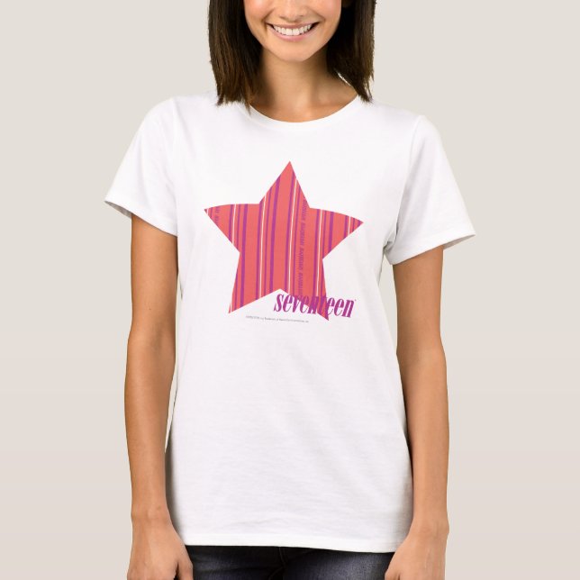 T-shirt Rose mince 4 de rayures (Devant)