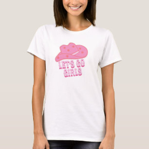 T-shirt Rose moderne Allons-y Filles Cowboy Casquette Rodé