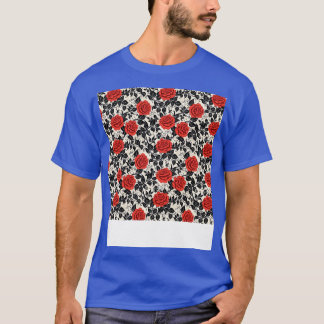 T-shirt Rose Motif Sans Faille Joli Boule Floral