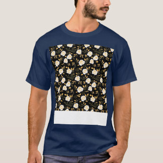 T-shirt Rose Motif Sans Faille Joli Boule Floral
