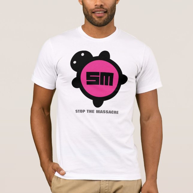 T-shirt Rose/noir (Devant)