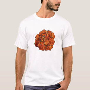 T-shirt Rose Orange Fire