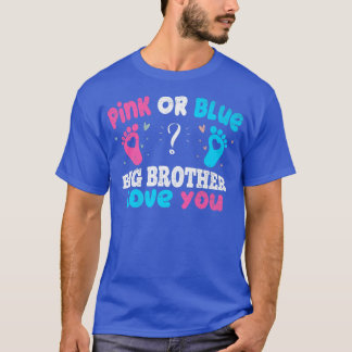 T-shirt Rose Ou Bleu Grand Frère Aimez-Vous Bébé Fête Gend