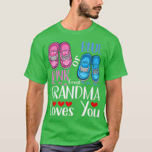 T-shirt Rose Ou Bleu Grand-Grand-Mère Vous Aime Révéler Le
