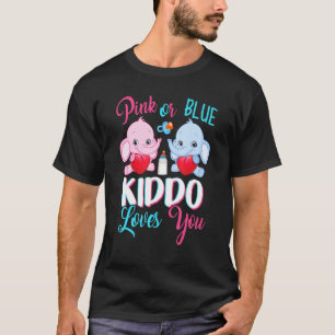 T-shirt Rose Ou Bleu Kiddo Vous Aime Eléphants Bébé Genre
