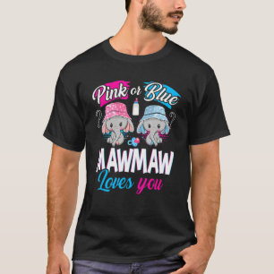 T-shirt Rose Ou Bleu Mawmaw Vous Aime Eléphants Bébé Gende