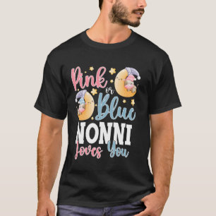T-shirt Rose ou Bleu Nonni T'aime Vache Endormie Bébé Genr