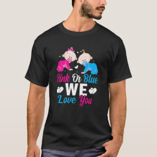 T-shirt Rose Ou Bleu Nous Vous Aimons Genre Révélation Ann