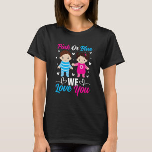 T-shirt Rose Ou Bleu Nous Vous Aimons Genre Révélation Ann