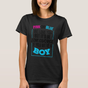 T-shirt Rose Ou Bleu Nous Vous Aimons Mignonne Révélation 