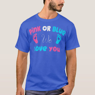 T-shirt Rose Ou Bleu Nous Vous Aimons Parents Baby Party G