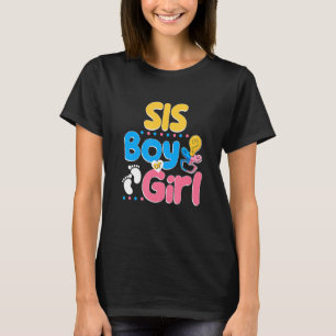 T-shirt Rose ou Bleu Sis vous aime mieux Soeur jamais Big