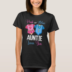 T-shirt Rose Ou Bleu Tante Vous Aime Genre Révéler Bébé S