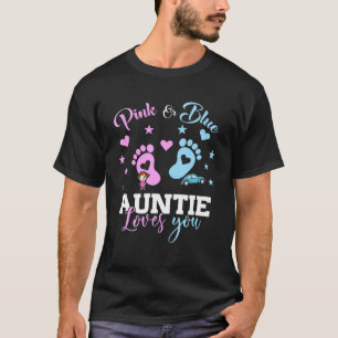 T-shirt Rose Ou Bleu Tante Vous Aime Révéler Le Sexe
