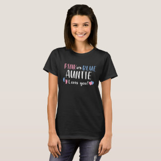 T-shirt Rose Ou Bleu Tante Vous Aime Révéler Le Sexe