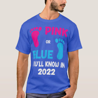T-shirt Rose ou Bleu Vous connaîtrez en 2022 mignon Genre 