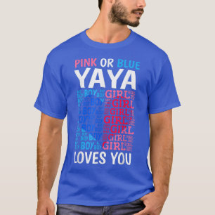 T-shirt Rose Ou Bleu Yaya Vous Aime Genre Révéler Baby Sho