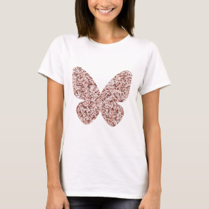 T-shirt Rose Parties scintillant or Monarch Clipart Cute B