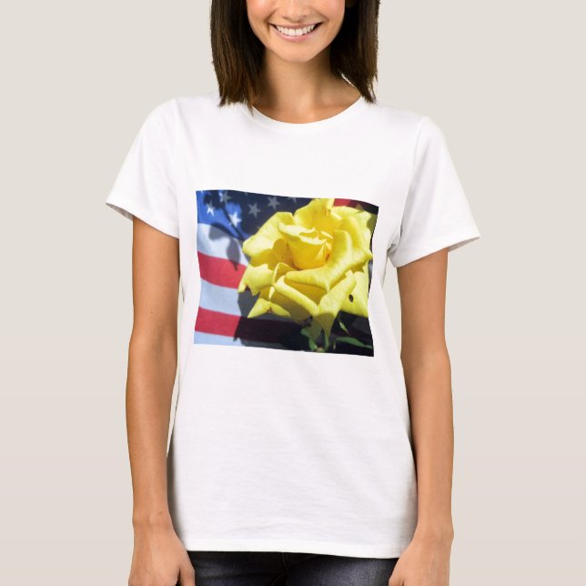 T-shirt Rose patriotique (Devant)
