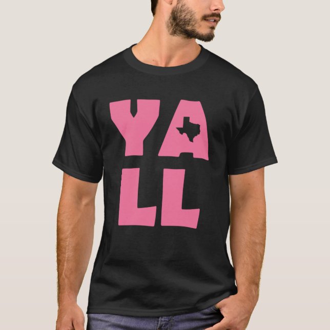 T-shirt Rose Red Yall Texas Garder ça en sécurité (Devant)
