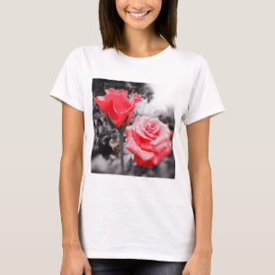 T-shirt Rose romantique