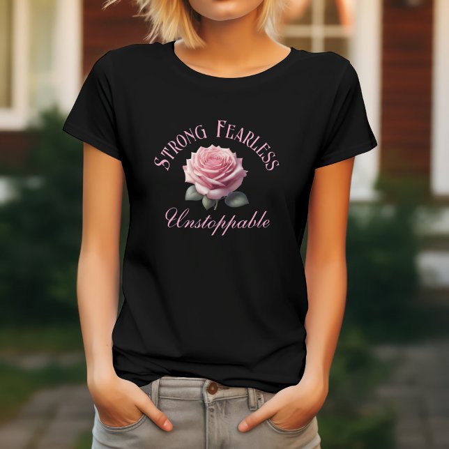 T-Shirt Rose Rose Fière Incassable & Rose (Créateur téléchargé)