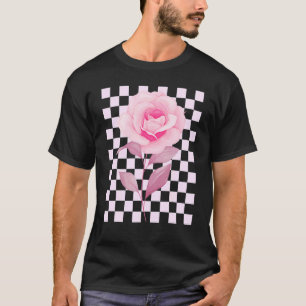 T-shirt Rose rose rose esthétique danoise Pastel