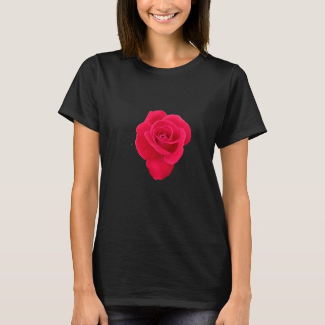 T-shirt Rose rouge (Devant)