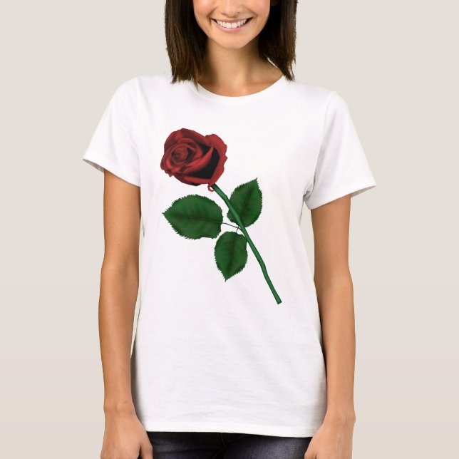 T-shirt Rose rouge (Devant)