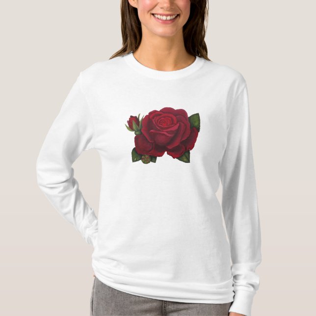 T-shirt Rose rouge (Devant)