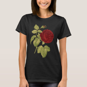 T-shirt Rose rouge antique