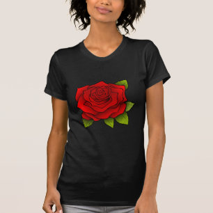 T-shirt Rose Rouge Simple