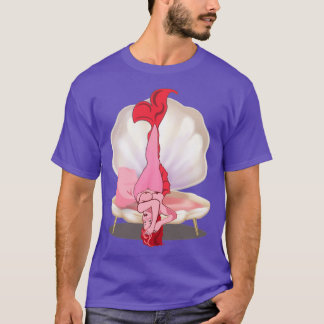 T-shirt Rose sur la demi-coquille