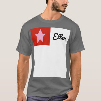T-shirt Rose sur rouge avec graphique