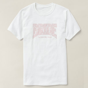 T-shirt Rose Toile MARIÉE Fête de Fiançailles Enterrement 