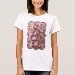 T-shirt Rose vif INVISIBLE imprimé