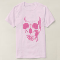 T-shirt rose visage crâne