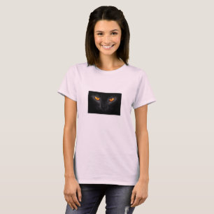 T-shirt rose yeux de chat noir