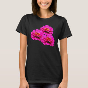 T-shirt Rose Zinnia Fleurs Nature