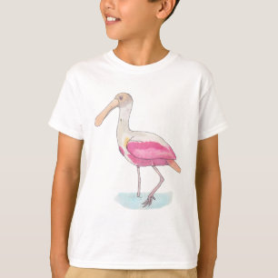 T-shirt Roseate Spoonbill oiseaux espèces aquarelle art