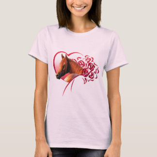 T-shirt Roses d'Arabe de châtaigne