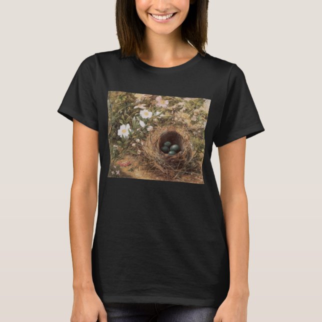 T-shirt Roses de nids d'oiseaux et de chiens par John Will (Devant)