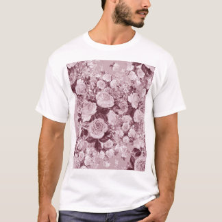 T-shirt Roses de thé : Motif Bouquet d'aquarelle.